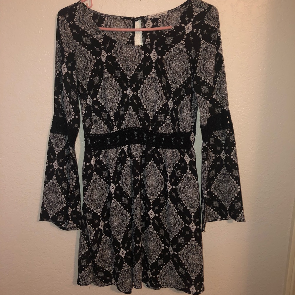 A Bohemian Black and White Dress